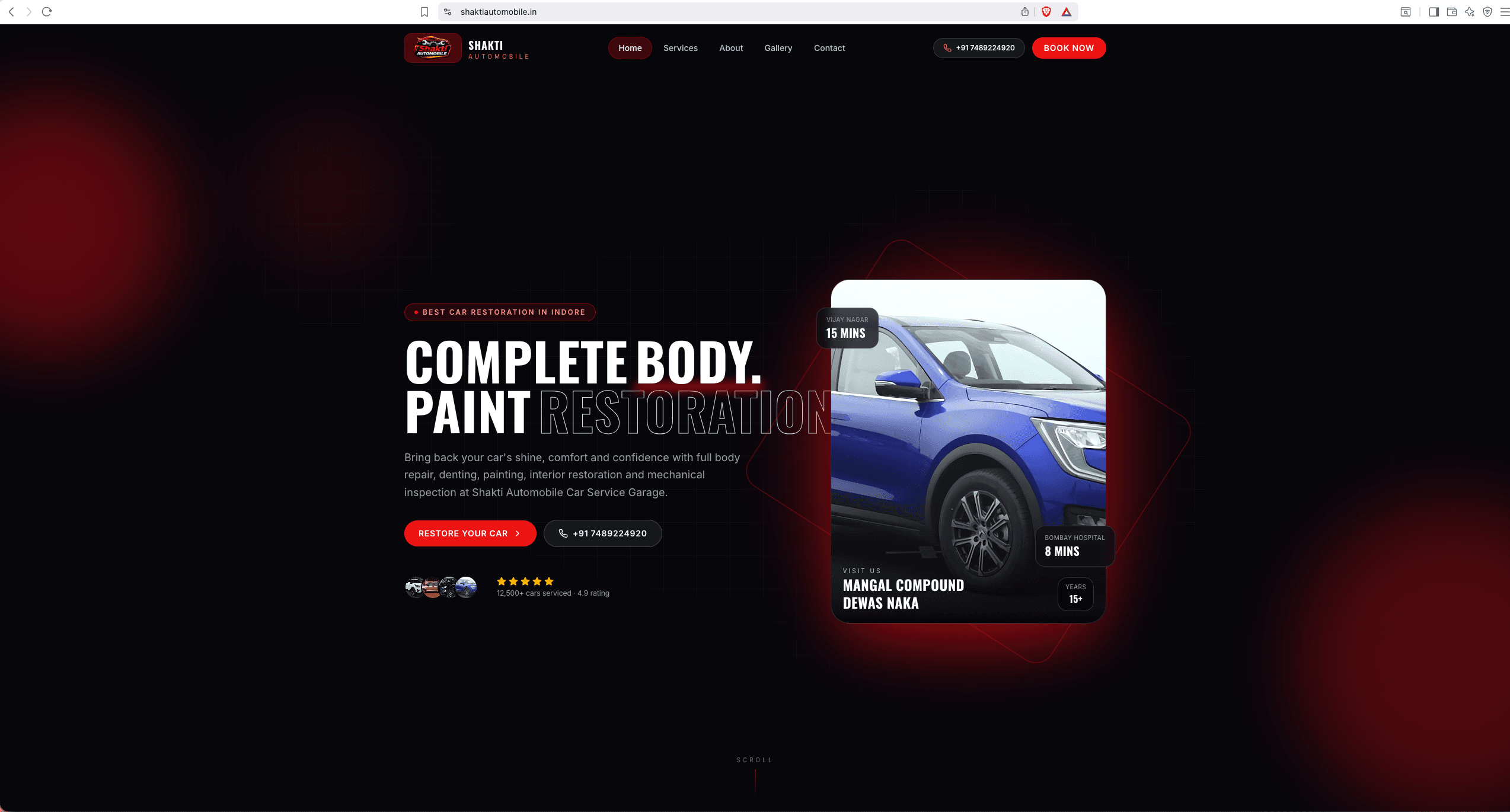 Shakti Automobile homepage